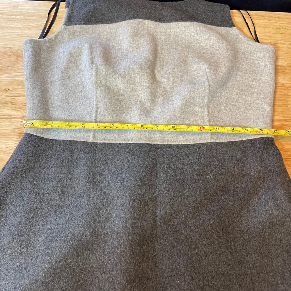 NWT Talbots Womens Colorblock Wool Blend Sheath Dress Grey Sleeveless Size 12 - Picture 8 of 10